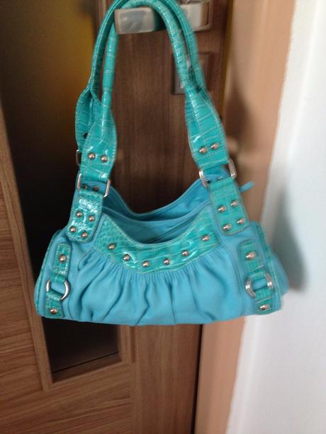 Nádherná tyrkysová kabelka 1x použitá, 