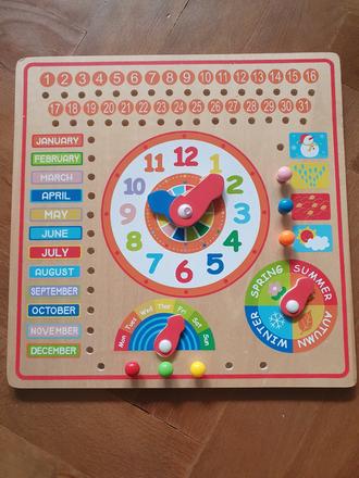 Čas - náučné drevené počítadlo, 