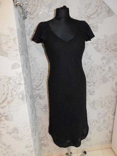 Luxusne saty na slavnost,čiernej farby,s podsivkou, 36