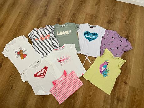 Takmer nenosené tričko s nápisom love 122/128, h&m,122