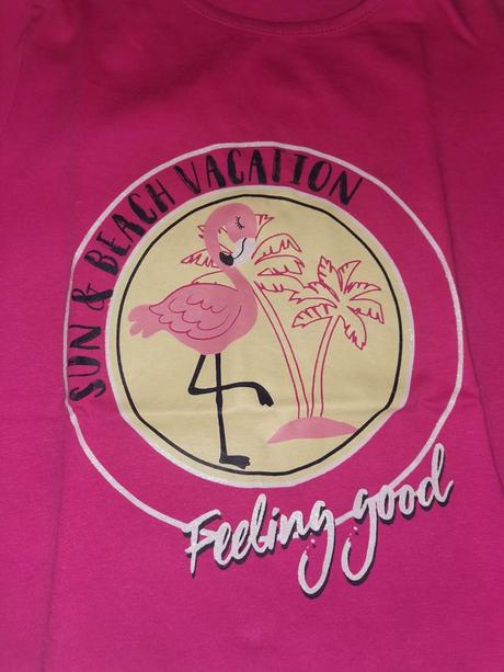 2x tričko s plameniakom, 134