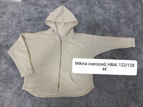 Oversized tensia mikina, h&m, 122/128, h&m,122