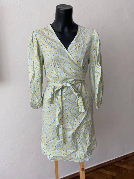 Citrónikové zavinovacie šaty vel. m, m