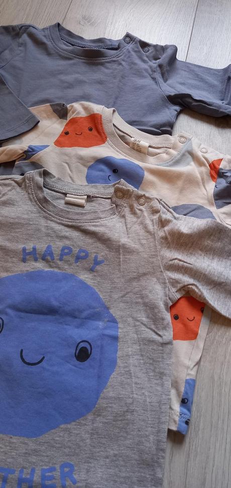 3 pack tričká, h&m,80