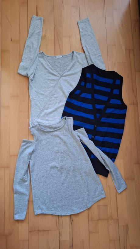 Damske sive svetriky + vesta, s