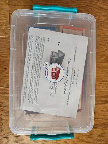 Drevena magneticka stavebnica tosa dvojdomcek,