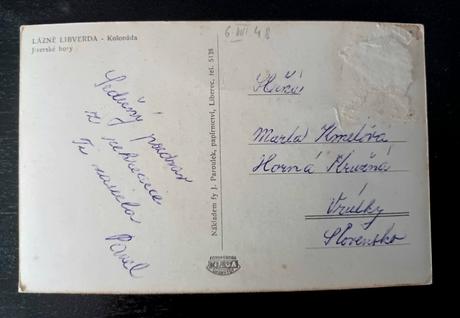 Stará pohľadnica lázne libverda, 