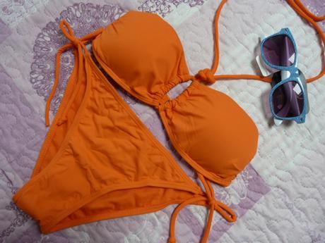 Oranžové plavky s a m, primark,m