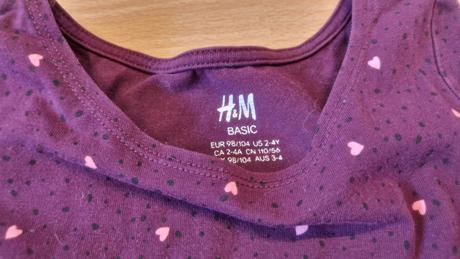 Šaty so srdiečkami, h&m,104