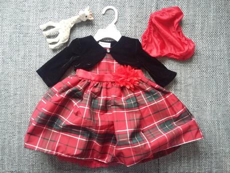 Šaty červene kárované s bolerkom, 62