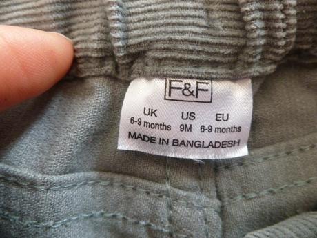 Menčestrové nohavice, f&f,74