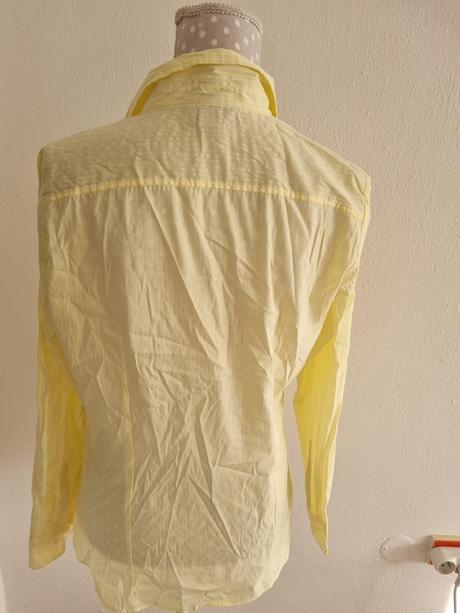 Žltá blúzka s bielymi pásmi h&m veľ. 42, h&m,42