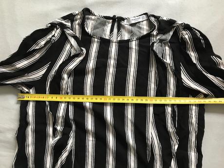 Pruzkovana bluzka s volanmi, mango,34