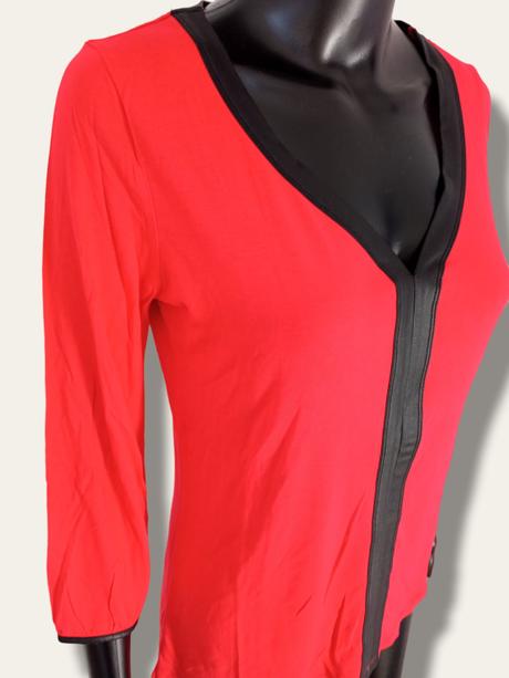 Dámske červené tričko s trojštvrťovým rukávom, orsay,s