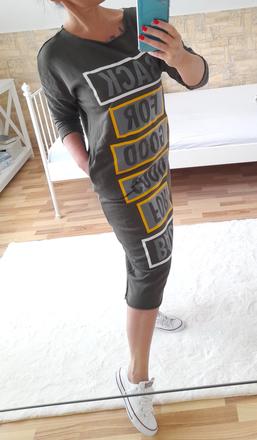 Midi mikinové šaty s/m, s