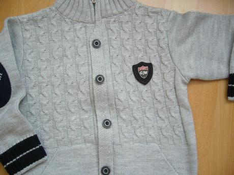 Svetrík na zips máličko nosený, 116