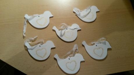 Drevené vtáčiky 6ks,