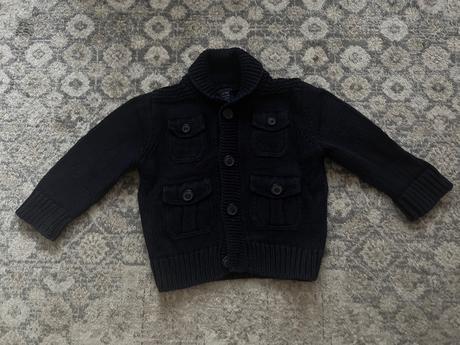 Sveter na gombíky s golierom a vreckami, gap,80