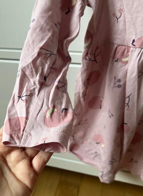 Ružové bavlnené jabĺčkové šaty, 104, 104