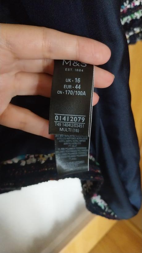 M&s farebny kabatik v.44, marks & spencer,44