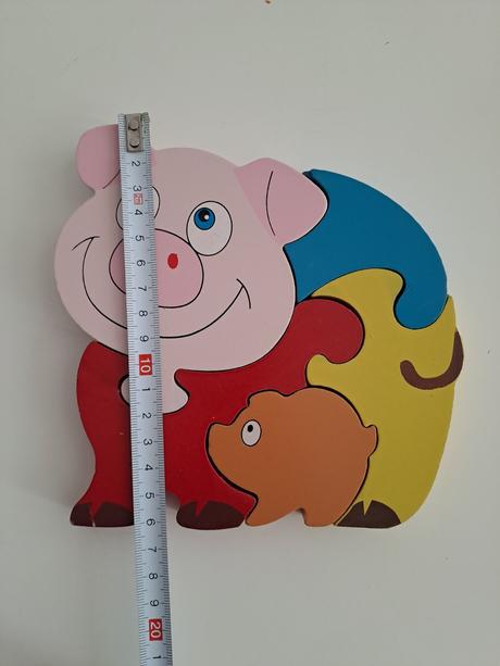 Drevené puzzle prasiatko, 