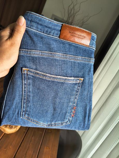 Scotch & soda slim rifle s vysokým pásom s, s