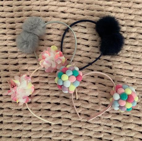 4ks dievčenské čelenky candy bows, reserved, reserved