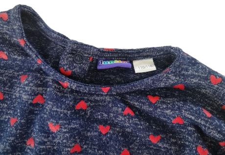 Úpletové šaty so srdiečkami, lupilu,116