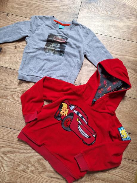 Mikina cars + sivá mikina, 110