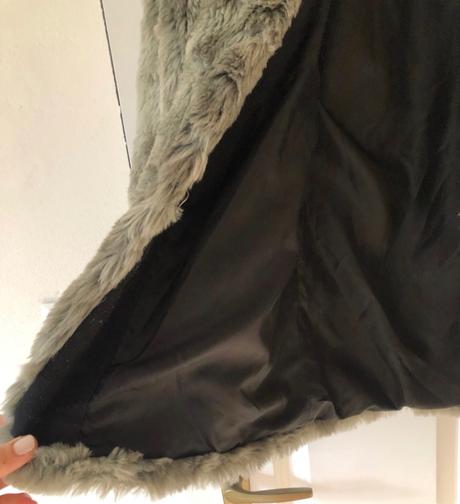 Šedý umelý kožuch h&m, xxs/xs, h&m,xs