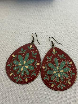 Krasne boho etno hippie ezo nausnice cca 6 cm, 