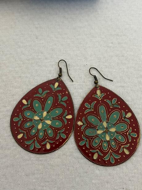Krasne boho etno hippie ezo nausnice cca 6 cm, 
