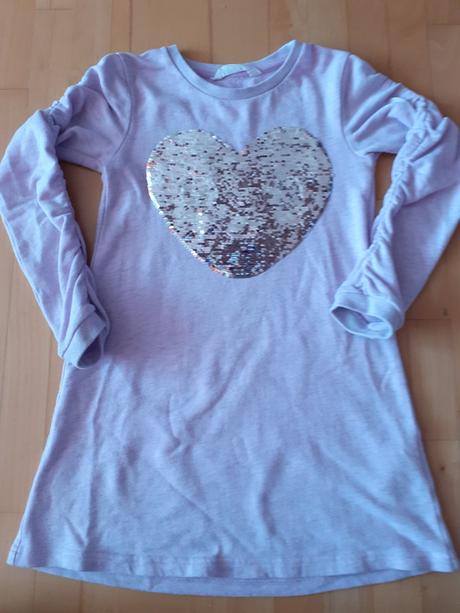 Mikinové šaty s obojstranným flitrami, h&m,116