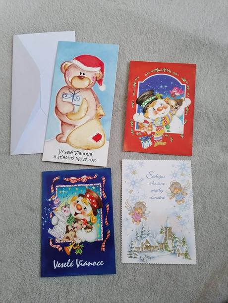 4x vianočné pohľadnice, 