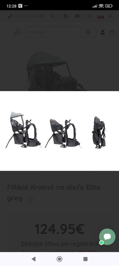 Turisticky nosic pre dieta, fillikid