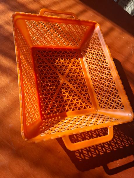Retro plastový košík - originál 80.roky vintage,