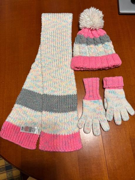 Súprava šál, čiapka, rukavice, f&f,122