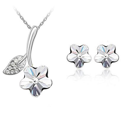 Set-náušnice+retiazka s prívesk.austrian crystal, 