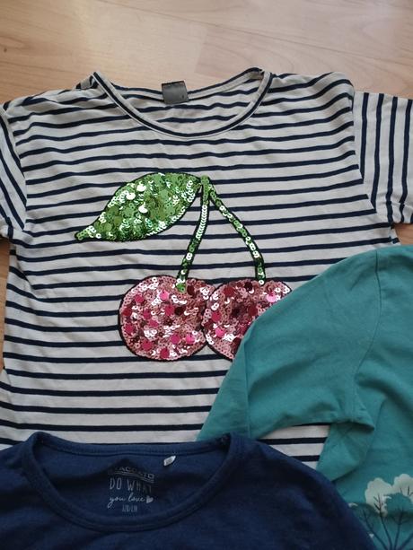 3 trička s dlhým rukávom, staccato,128