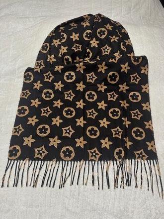 Dvojfarebný vzorovaný šál so strapcami, 