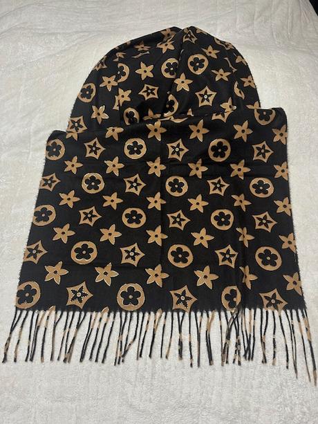 Dvojfarebný vzorovaný šál so strapcami, 