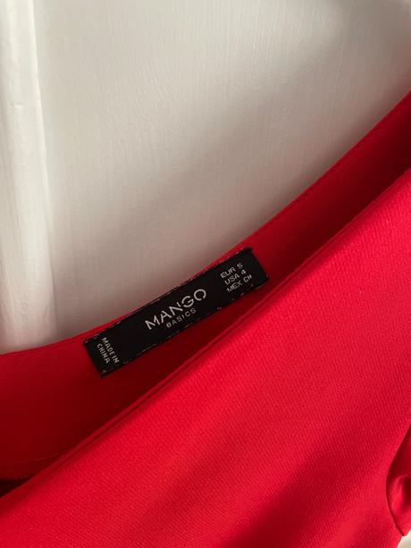 Červené šaty mango, mango,s