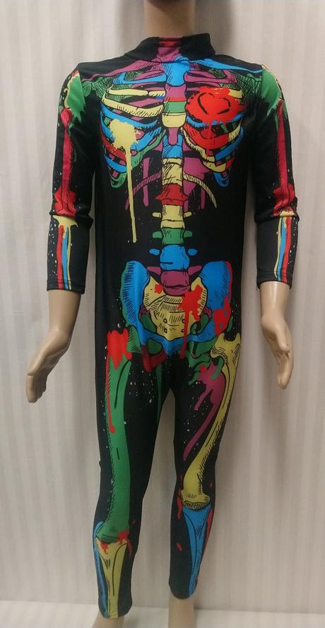 Kostým farebná kostra, 6-9r, 122-134 cm,