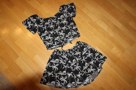 Súpravička - kraťase + top, h&m,152