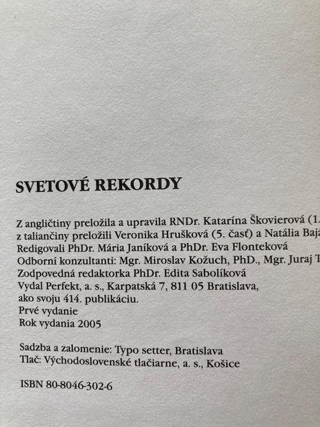 Svetové rekordy (2005), 