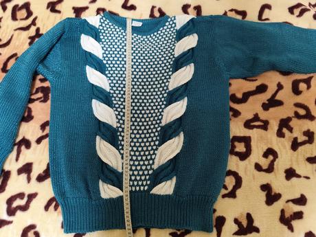 Retro zeleny pulover, pekne sedi, velkost 36/38,s, 36