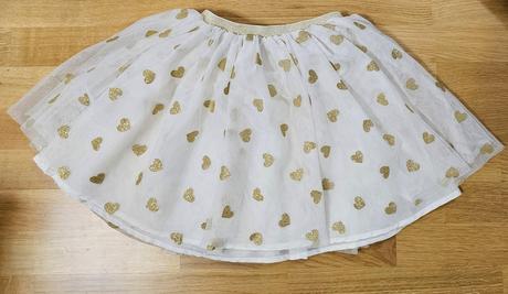 Široká sukňa so srdiečkami, h&m,134