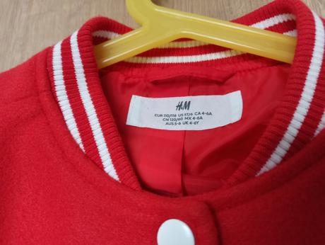 Dievcenska basebalova bunda 110/116, h&m,116
