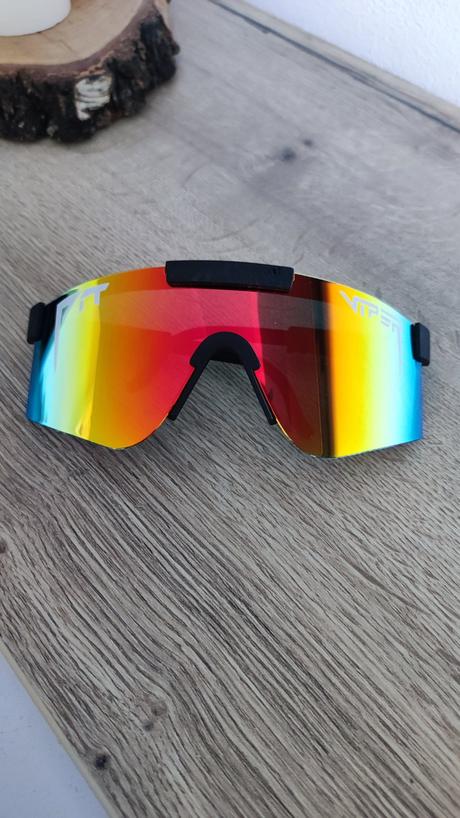 Slnečné športové okuliare pit viper červené šošovk,