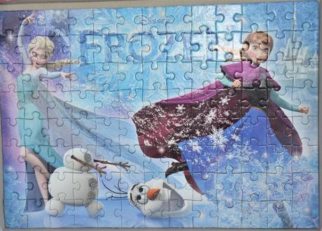 Trblietavé puzzle frozen-104ks, 